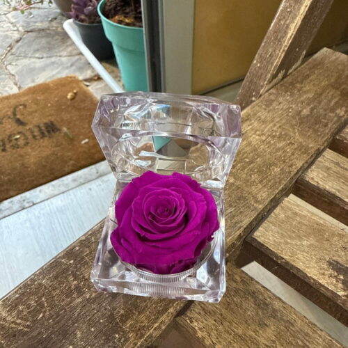 Porta anillos de rosa eterna perfumada